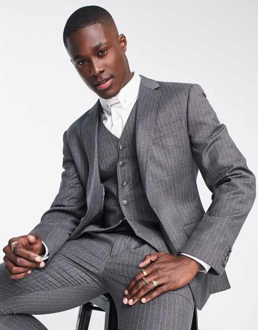 Grey 2025 pinstripe jacket