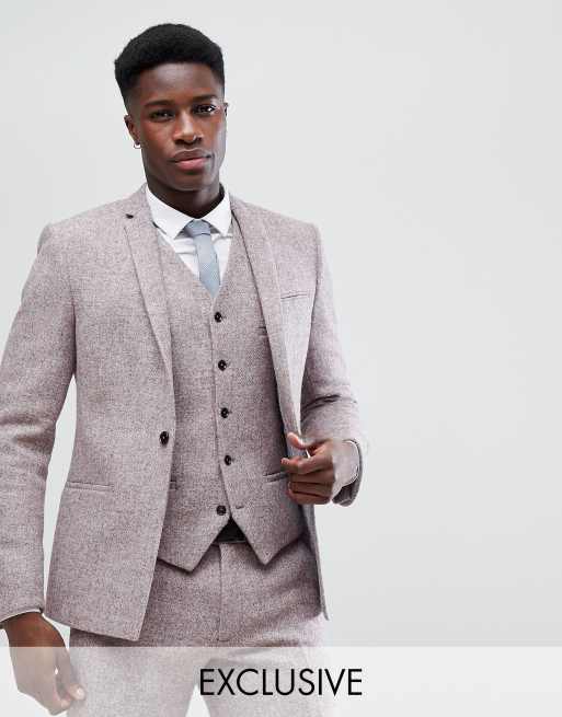 Noak Skinny Suit In Harris Tweed ASOS