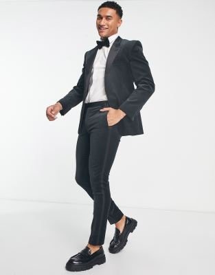 Super Skinny Black Suit Pants