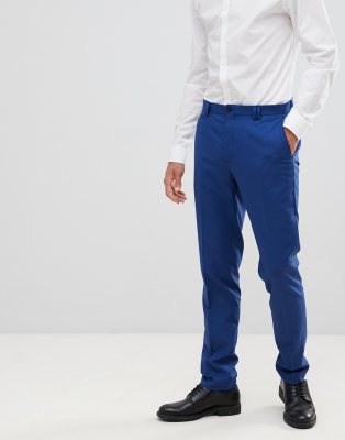 Noak skinny suit pants in blue