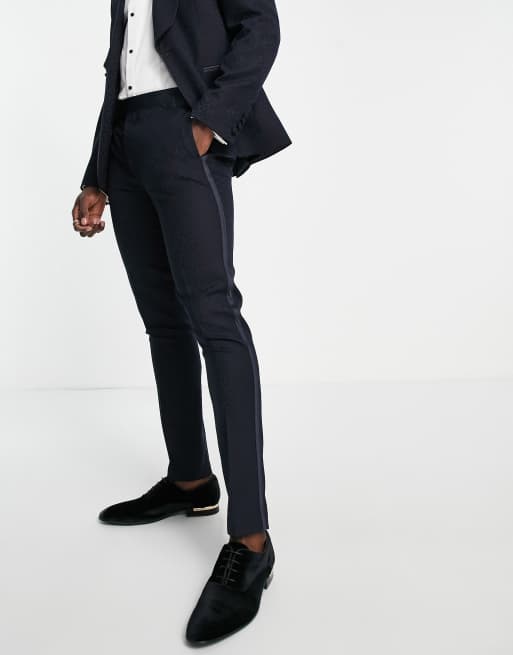 White skinny best sale tuxedo pants