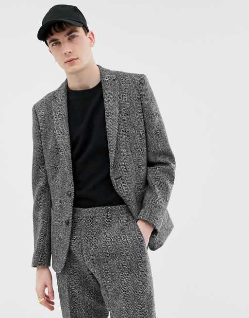 Asos tweed suit hotsell