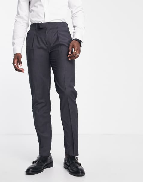 Light Grey Double Pleated Pants – The Helm Clothing