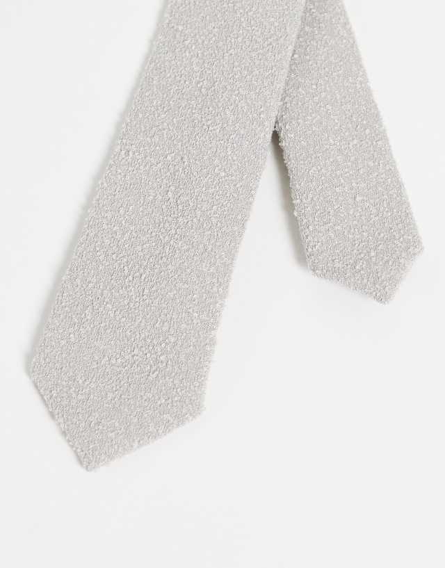 Noak slim tie in gray texture