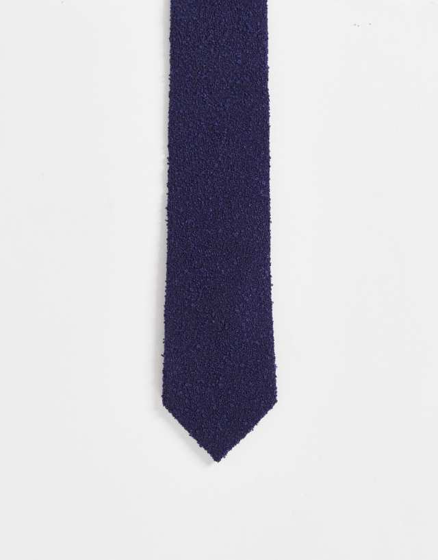 Noak slim tie navy texture