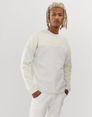 Noak – Sweatshirt med paneler-Sandfärgad