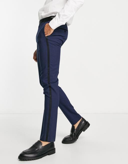 Black Slim Dinner Suit Pants With Side Adjusters