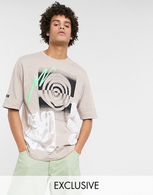 Noak x Will Harvey printed t-shirt in washed grey