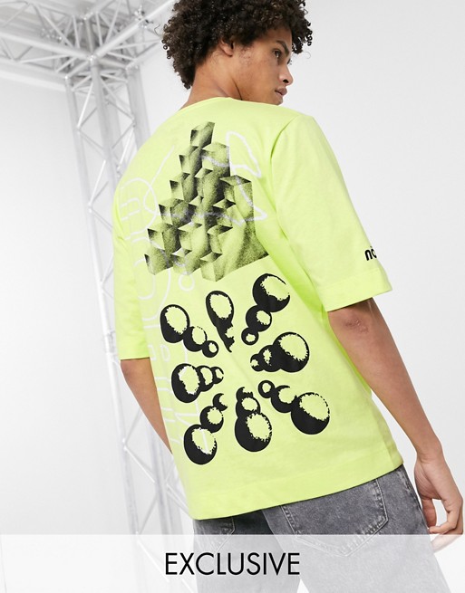 Noak x Will Harvey printed t-shirt in washed neon