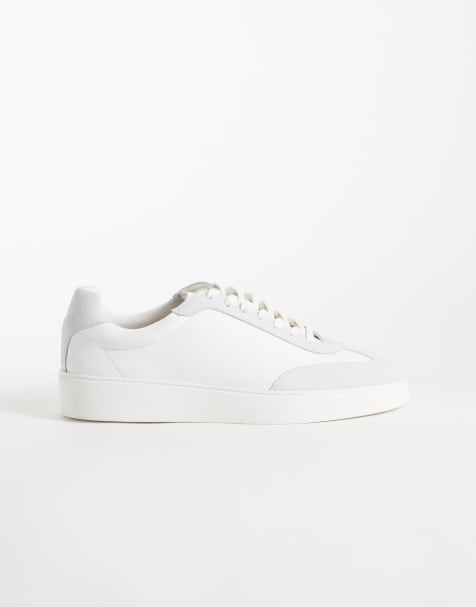 NOAK - zapatillas con cordones hechas en Portugal en mezcla de cuero y ante blanco - view 1