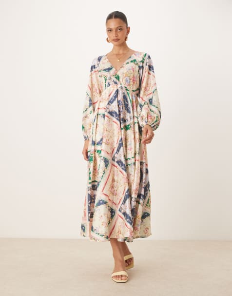 Nobody's Child – Ace – Midaxi-Kleid mit Rückenausschnitt und Boho-Schalmuster - view 1