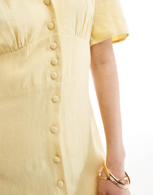 Nobody's Child Alexa midi dress in yellow, 2 of 4