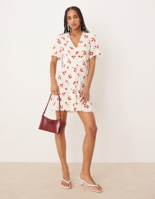 Nobody's Child Alexa mini dress in white tomato print