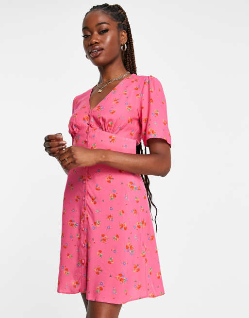 Nobody's Child - Alexa - Mini-jurk met fijne print in roze