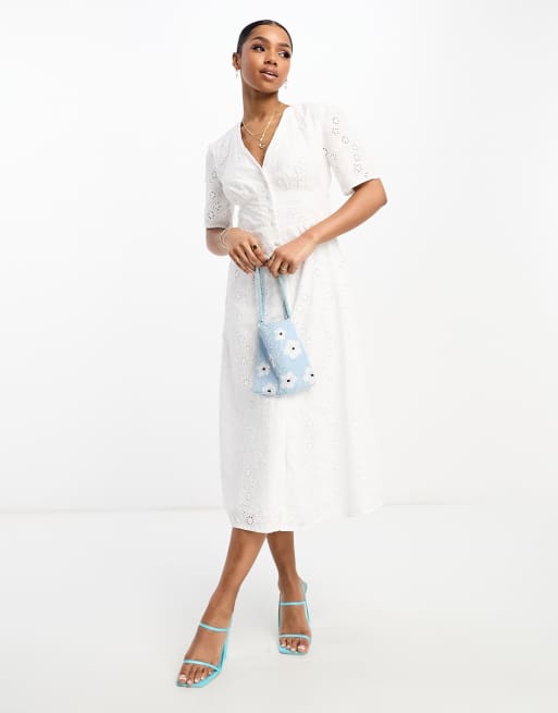 Nobody's Child - Alexa - Vestito midi in pizzo color avorio