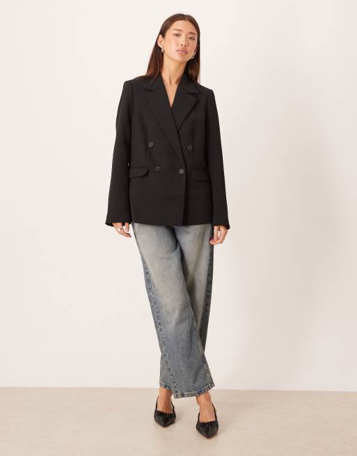 Nobody's Child Alicia double breasted blazer co-ord in black, 2 of 4