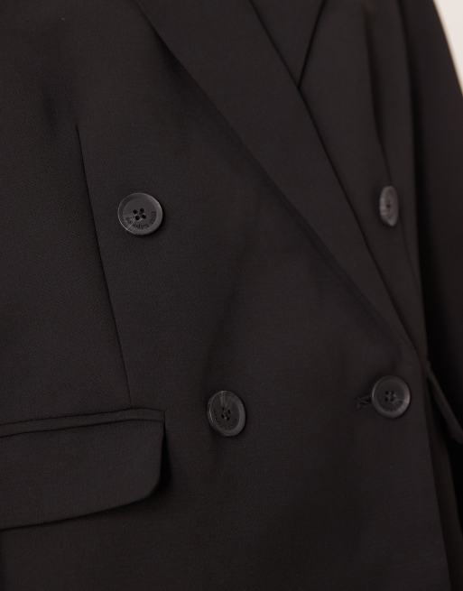 Nobody's Child Alicia double breasted blazer co-ord in black, 3 of 4