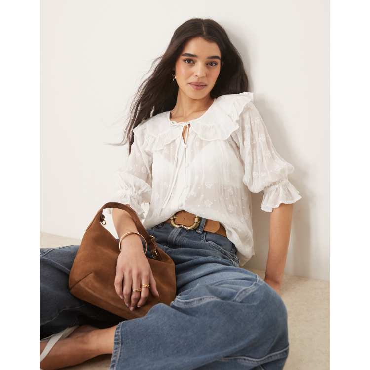 HOWDY. frill blouse (WH) フリルブラウス ハウディ 白
