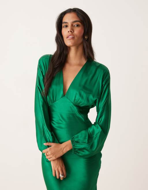 【未使用】L'Or Balloon Sleeve Dress Shop the Chamberlain Balloon Sleeves Mini Dress Beige