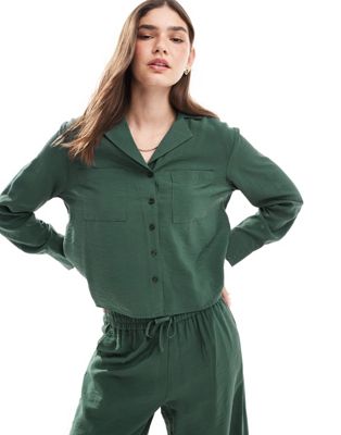 Nobody's Child Alma shirt co-ord in green