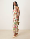 [Nobody's Child] Nobody's Child Amazon wrap midaxi skirt in multi (part of a set) 6 Morello Scenic