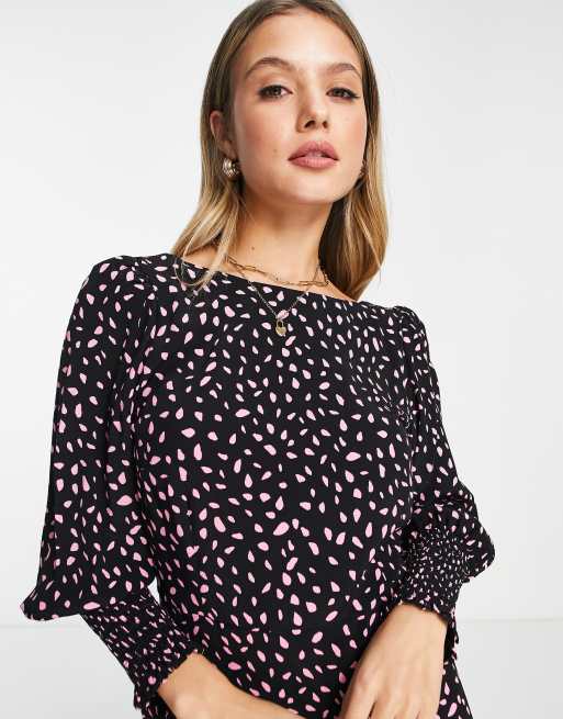 Nobody's Child - Amelia - Robe courte à dos découvert - Pois noirs, 3 de 4