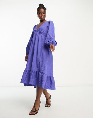 Nobody's Child Ammie Midi Dress In Periwinkle Blue