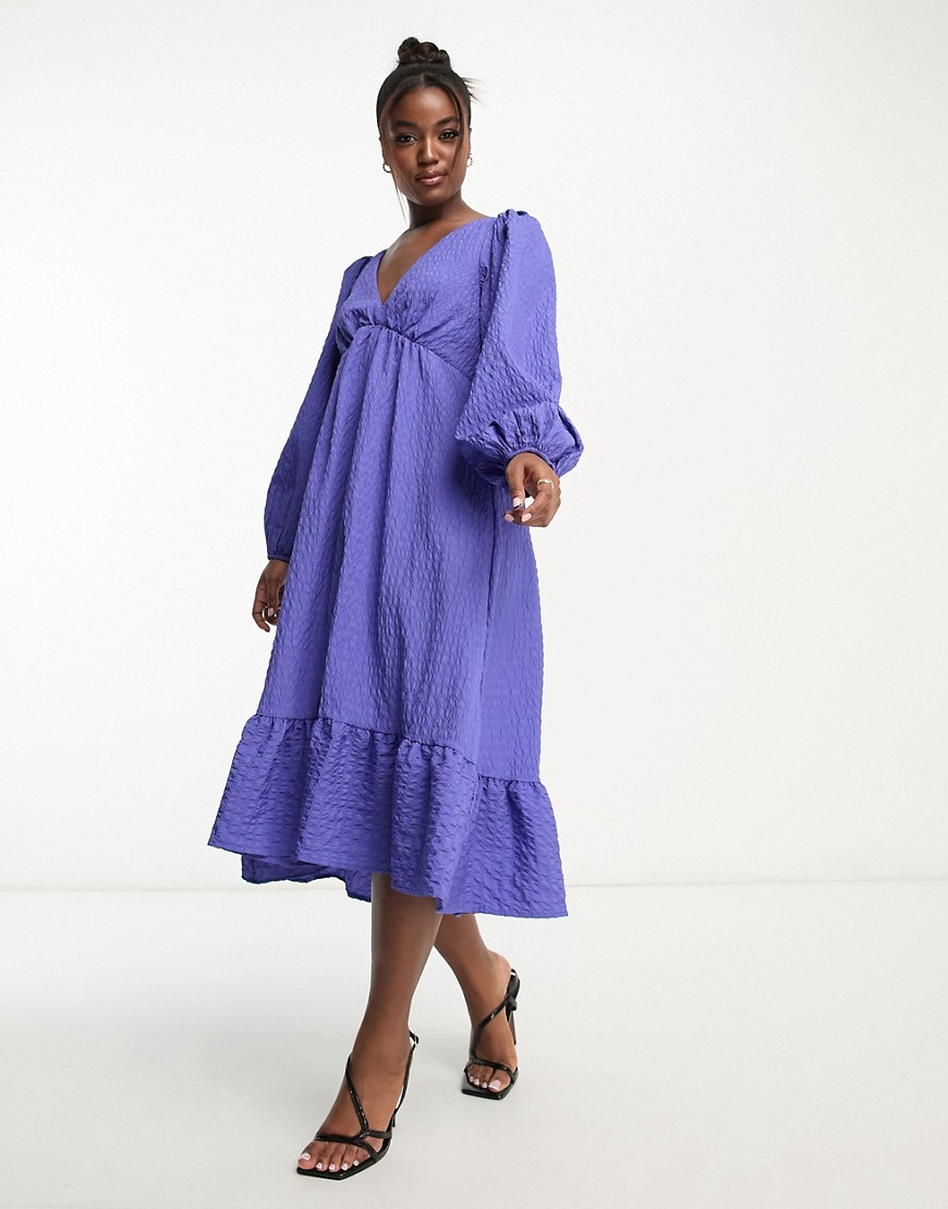 Nobody’s Child Ammie midi dress in periwinkle blue