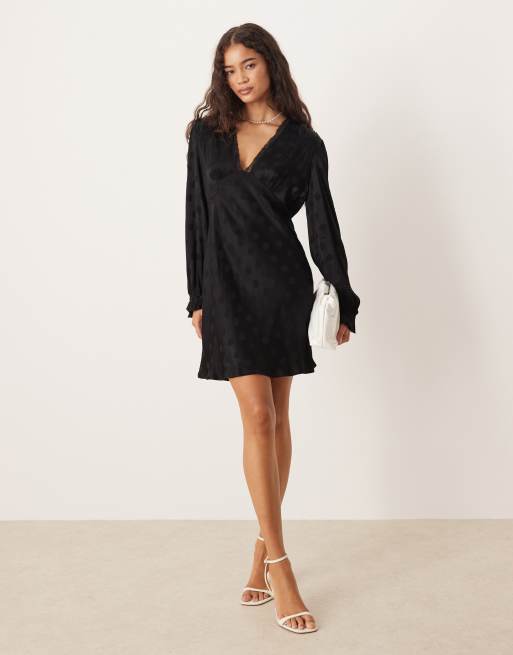 Nobody's Child - Angela - Robe courte à bordures dentelle - Noir, 2 de 4