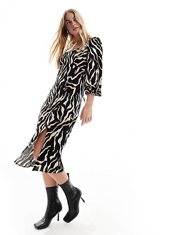 Nobody's Child - angie midi dress in zebra print