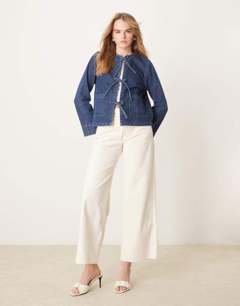 Nobody's Child - Arlington - Denim jack met gestrikte voorkant in blauw - view 1