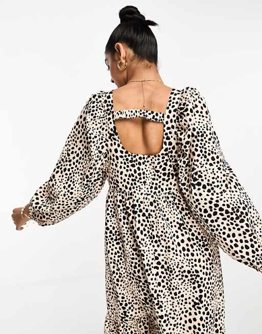 Ayla Smock Tie Shoulder Midi Dress Ayla Smock Tie Shoulder Midi Dress