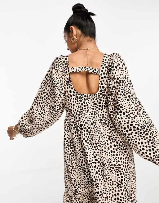 Ayla Smock Tie Shoulder Midi Dress