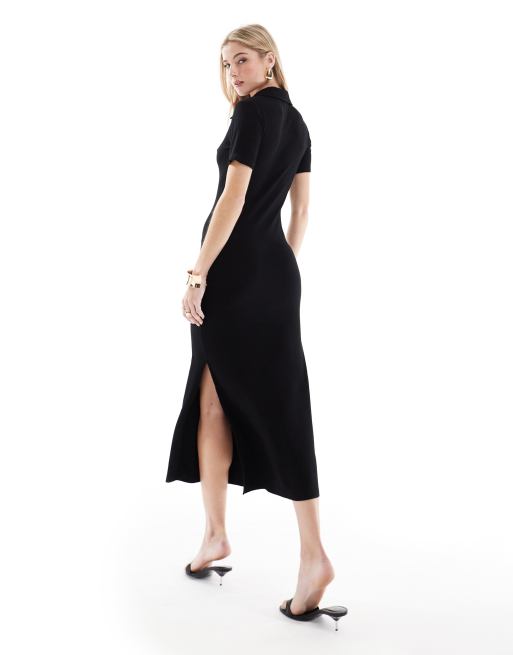 Nobody's Child Bagley midi dress in black, 3 of 4