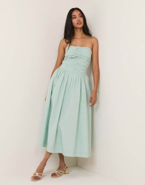 Nobody's Child Bandeau rosalie midi dress in green - view 1