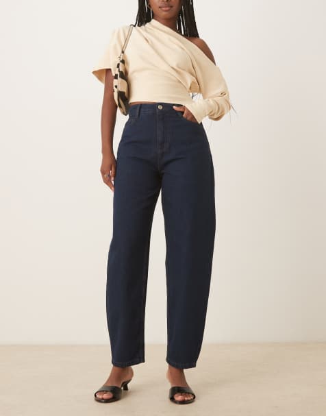 Nobody's Child barrel leg jeans in indigo - view 1