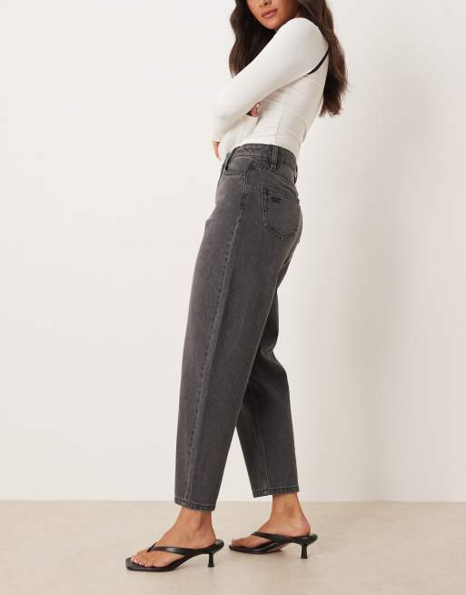Nobody's Child – Barrel-Leg-Jeans in verwaschenem Schwarz, 3 von 5