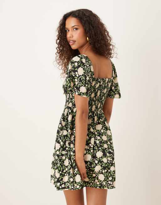 Nobody's Child Bella mini dress in black floral, 2 of 4