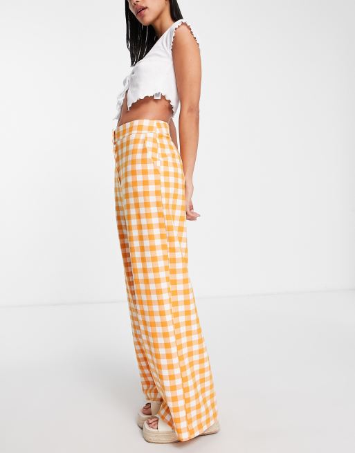 Nobody's Child Beth checked trouser in orange coord