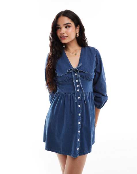 Nobody's Child - Birdie - Robe courte en jean - Bleu - view 1