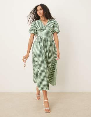 Nobody's Child - Birdie - Robe mi-longue - Vert vichy