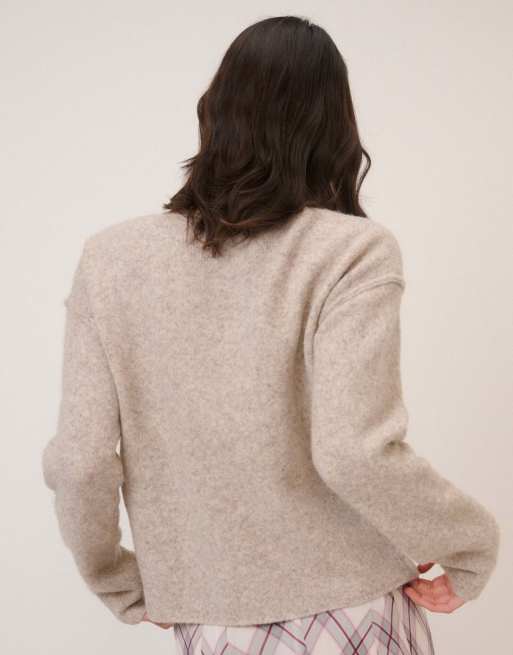 Nobody's Child Boat neck knitted jumper in beige, 2 of 5