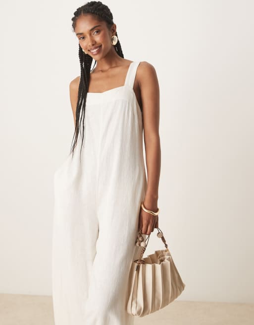 Nobody's Child – Brianna – Beige jumpsuit med vida ben, 3 av 4