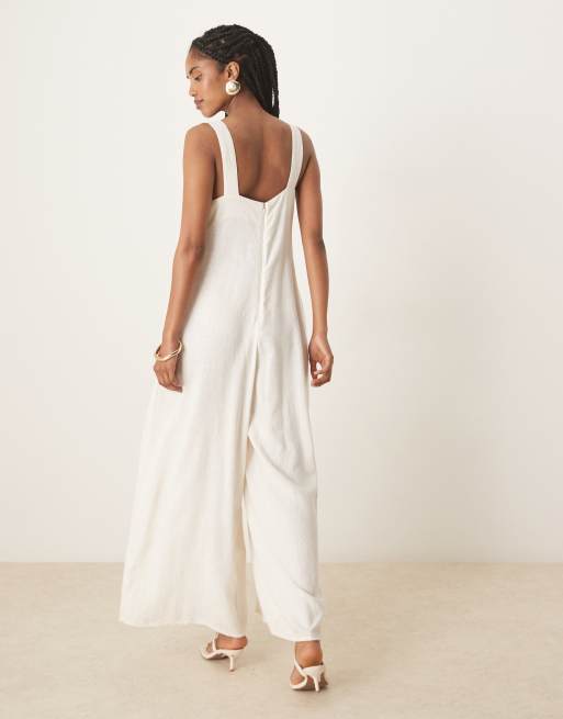 Nobody's Child - Brianna - Beige jumpsuit med vide ben, 4 af 4