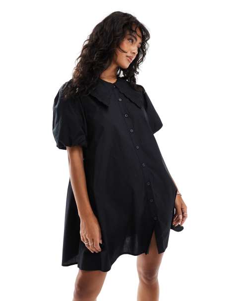Nobody's Child – Bridget – Mini-Hemdkleid in Schwarz - view 1