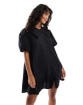 [Nobody's Child] Nobody's Child Bridget mini shirt dress in black 8 BLACK