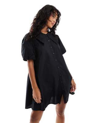 Nobody's Child - Bridget - Robe chemise courte - Noir - view 1