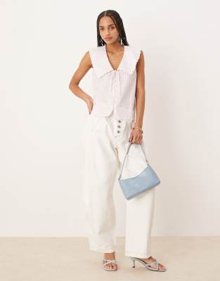 NOBODY'S CHILD BRIDIE COLLARED SLEEVELESS TOP 