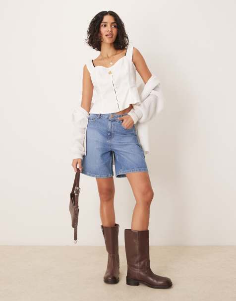 Nobody's Child – Brixton – Jeans-Shorts in mittlerer Waschung mit langem Schnitt - view 1