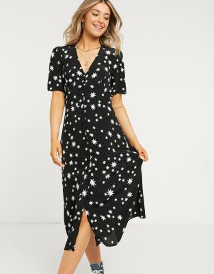 white midi tea dress